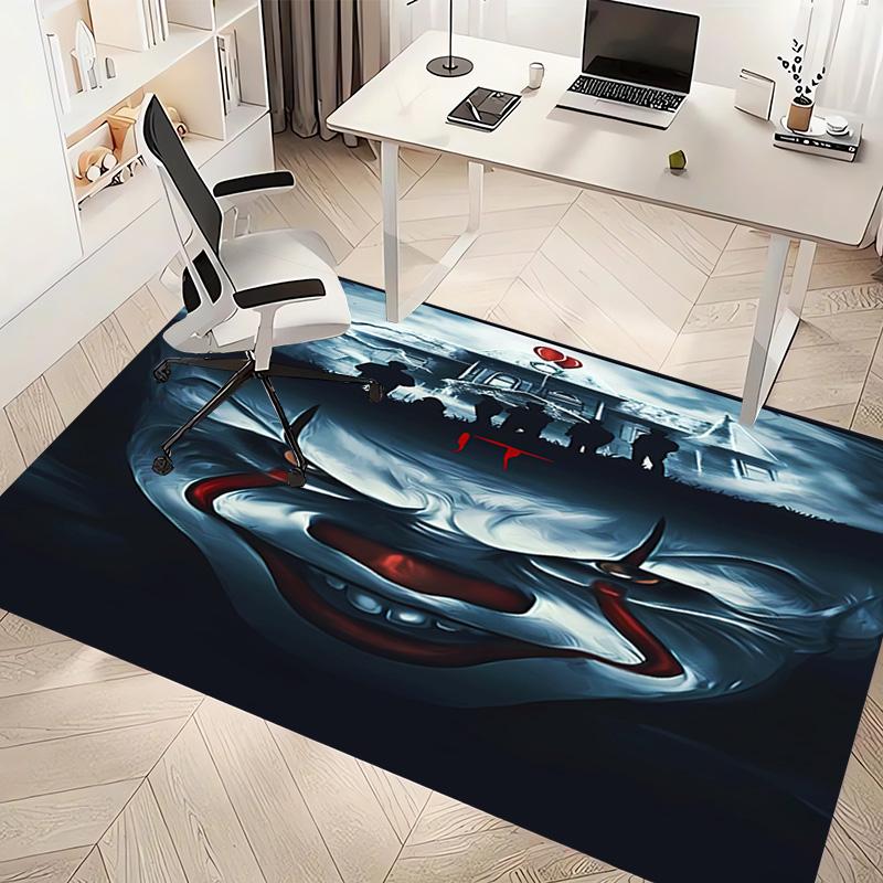 1pc Pennywise the Dancing Clown Print Area Rug - Soft, Washable Non-Slip Indoor Mat, Living Room, Home Office Decorative Rug,Office Decorative
