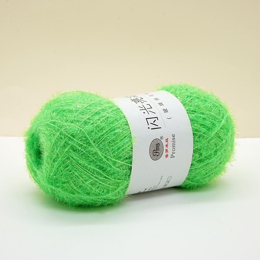 100 г/моток Роскошная акриловая пряжа с нитью из стеклянного глиттера для вязания вручную, пряжа из стеклянного шелка для одежды, ручной работы, для шапки, сумки, шарфа