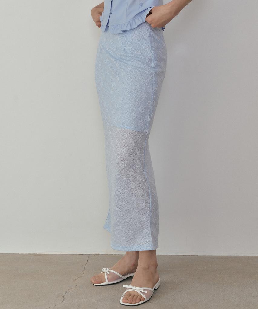 Riorg Asp Floral Lace Skirt Sora