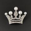 Женская брошь в виде короны из сплава со стразами, булавки для одежды, ювелирные аксессуары для женщин и девочек