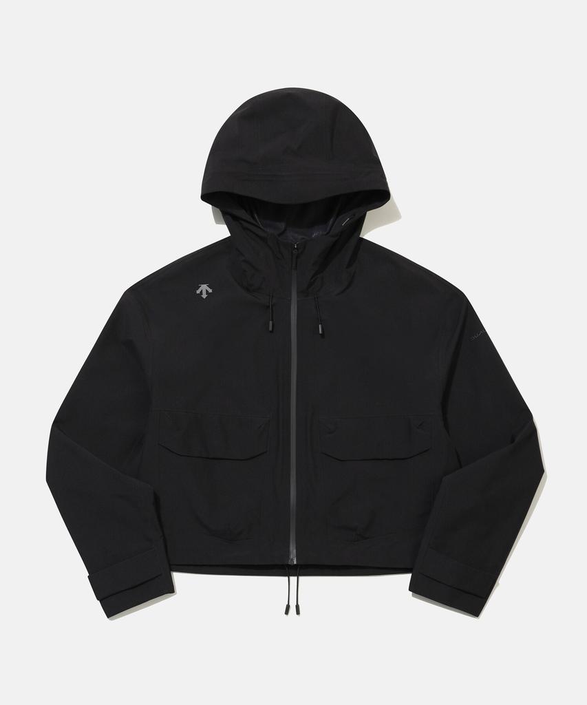 Descente Women'S Rainblock 3-Layer Out-Pocket Jacket Black Sr322Djk82
