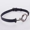 Leather Metal O'ring Tongue Depressor Deep Throat Training Gag  Gags