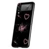 Роскошный Чехол Для Телефона Для Samsung Galaxy Z Flip 3 4 5 6 Жесткий Складной ПК Для Samsung Z Flip3 Flip4 Flip5 Чехол Бабочка Любовь Черный