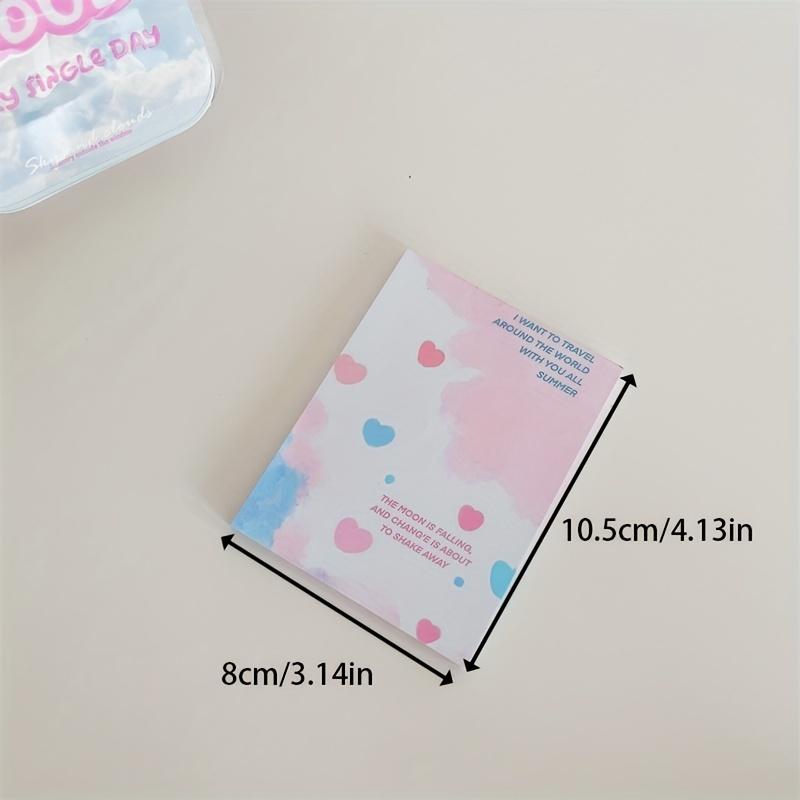 3sets (150sheets) Colorful Love Series Cute Korean Version of Note Paper, Can Tear Non-sticky Note, Student Note Paper, Ledger Decoration Materials