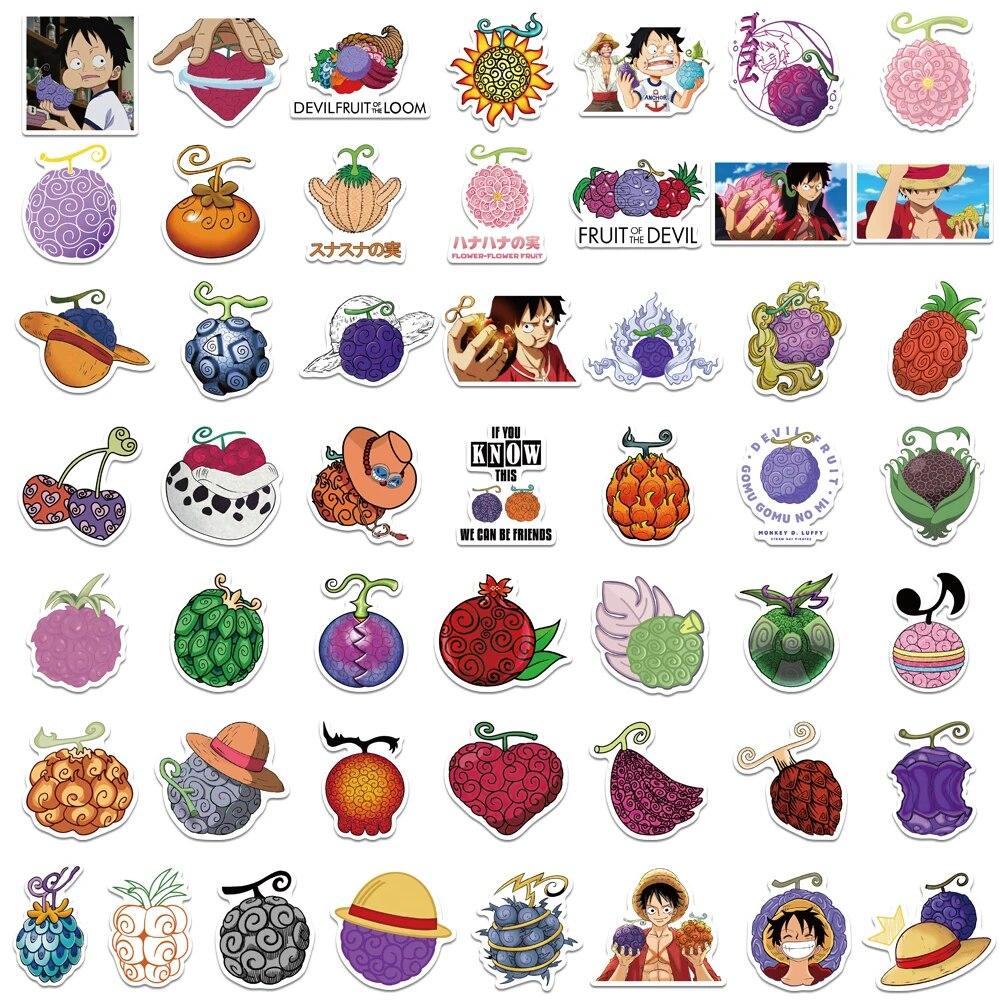 10/50 шт., наклейки с рисунком пирата, короля дьявола, фруктов, наклейки в стиле граффити для DIY, багажа, ноутбука, скейтборда, велосипеда, наклейки