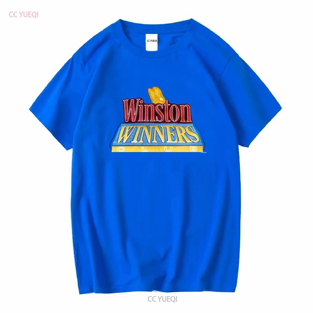 Винтажная карманная футболка Winston Cigarettes Winners Club Размер L 1995 года винтаж Стираная с принтом Растянутая дизайнерская одежда