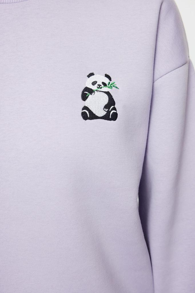 Женская модная стильная толстовка с вышитым изображением животных из камня, обычная, нормальная посадка, толстая внутренняя флисовая трикотажная толстовка