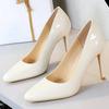 Shoes Women 10 CM Heels Patent Leather Women Pumps Fashion Wedding Shoes Stilettos Heels Sexy Party Shoes Large Size 43