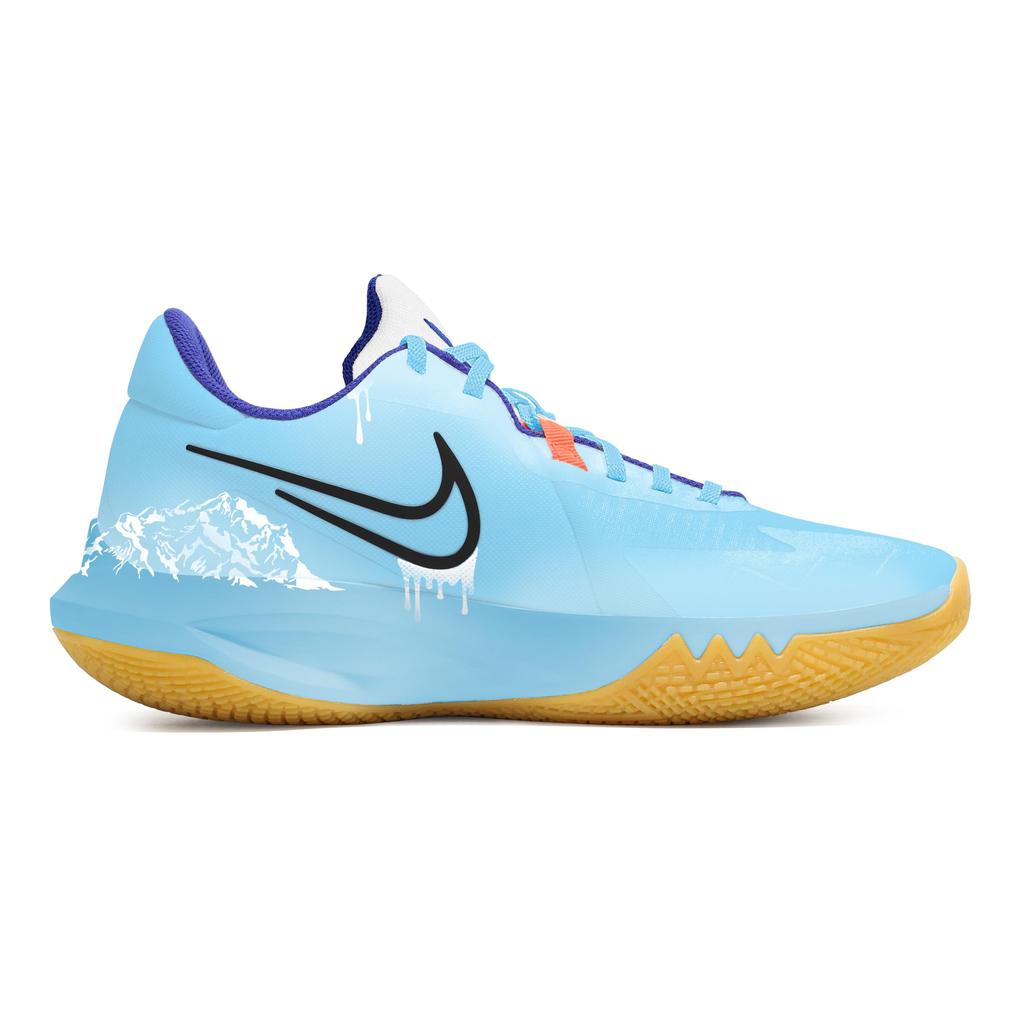 Nike Precision 6 Active Youth Black Box Anti Slip Wear Resistant Low Top Basketball Shoes Men's Sky Blue HV1796-141(Team529-)