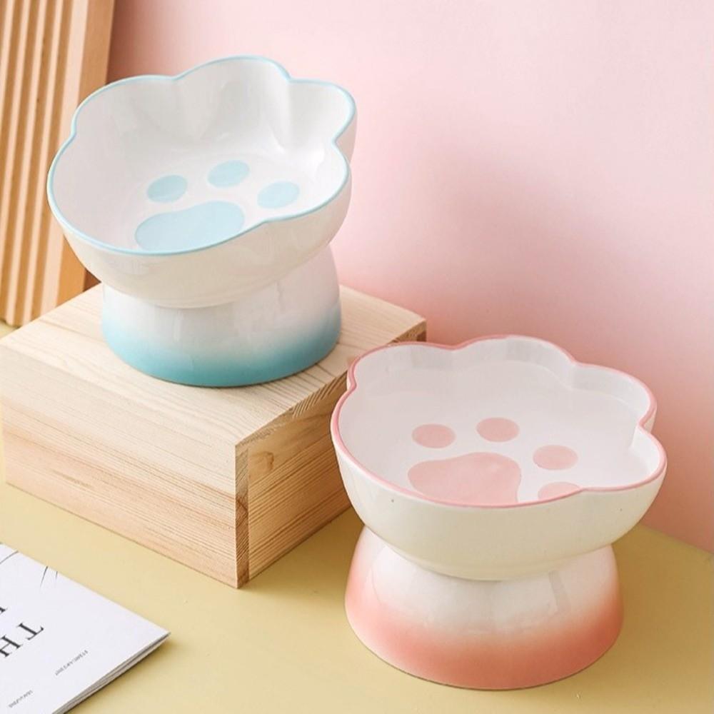 High Foot Dog Food Bowl Large Capacity Pet Feeder Snack Bowls Pet Drinking Bowl For Cats Dogs