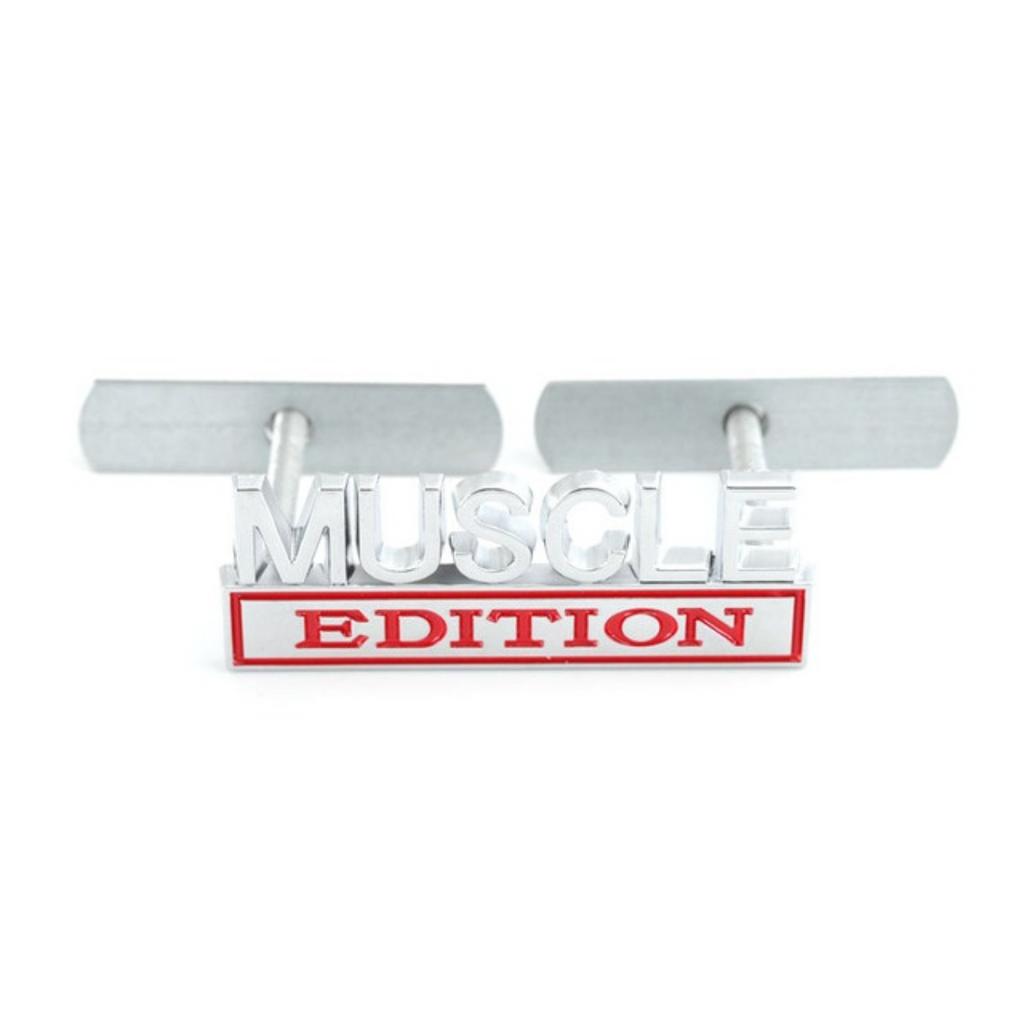 1Pc 3D Metal Muscle Edition Logo Car Front Grille Badge Side Fender Rear Trunk Emblem Sticker Decal
