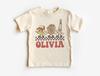 Personalized Softball Toddler Shirt, Retro Softball Bat, Catchers Mitt and Ball, Custom Kids Names Tee, Toddler Youth Kids Clothing