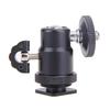Aluminum Rotary Mount Stand 1/4 Hot Shoe Adapter Metal Flash Tripod Bracket with Lock Camera Accessories 360 Degree for GOPRO