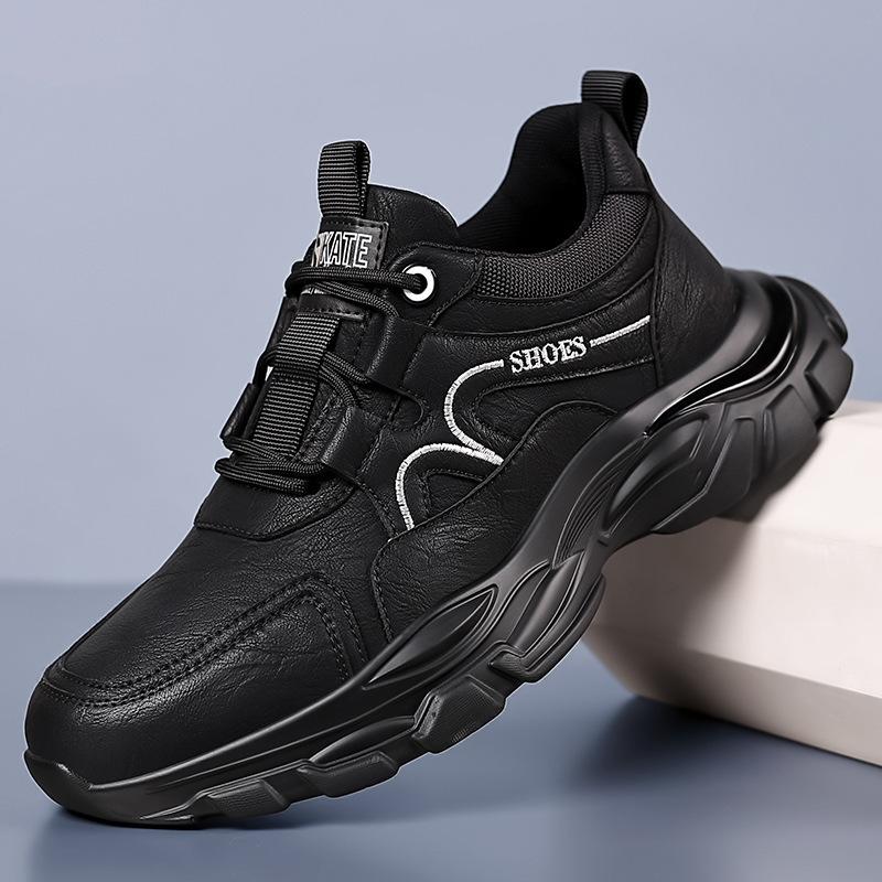 Мужская обувь осень-зима новые повседневные кожаные туфли мужские кроссовки спортивная обувь мужская мягкая подошва тренд