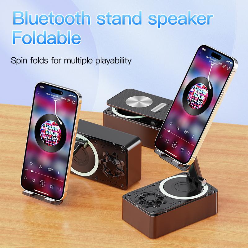 3 в 1 Bluetooth Настольный Держатель для Мобильного Телефона, Крепление, Многофункциональный Складной Вращающийся Кронштейн, Динамик для Звонков, Аудио, Внешний Аккумулятор