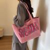 Холщовая сумка с новой текстурой, повседневная сумка через плечо, сумка с надписью Thai Lady Letter, большая вместительная сумка для учебы, для студентов колледжа