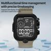 BNMI Outdoor Men's Digital Watch Luminous Date Stopwatch Waterproof Alarm Square Silicone Sports Electronic Man Watches Student