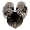 63/76MM Universal Bolt-on Bent Dual Exhaust Tip Slant Cut Muffler Tip Black Titanium Plated Stainless Steel Car Exhaust Tip