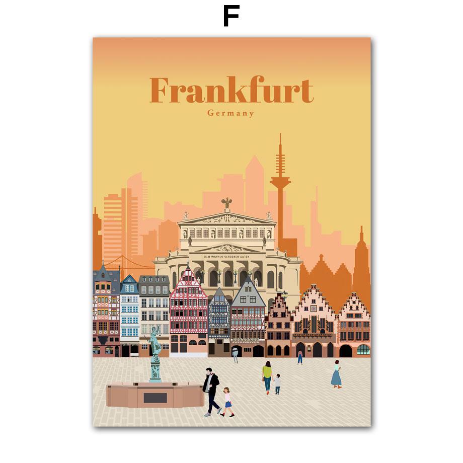 Настенная картина на холсте Берлин Германия путешествия карта города плакаты на скандинавскую тему и принты украшения дома настенные панно для гостиной