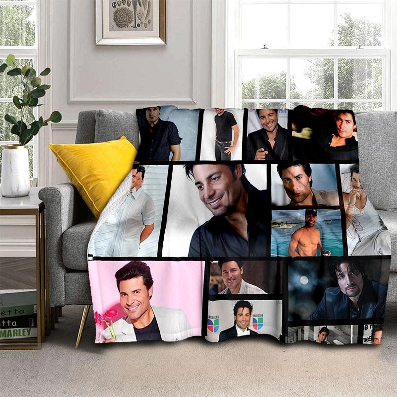Chayanne 3D Print Puerto Rican Latin Pop Gift Blanket,Soft Throw Blanket for Home Bedroom Bed Sofa Travel Picnic Cover Kids