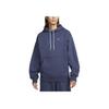 Nike Мужские топы с капюшоном Solo Swoosh Solid Color с длинным рукавом Thunder-Blue DX1356-437