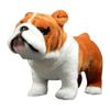 Lilizzhoumax Bulldog Plush Toy, Realistic Dog Stuffed Animal, Super Soft Plush Toy for Girls, Kids Home Decor (Brown 11.8 Inches), Brown and White.