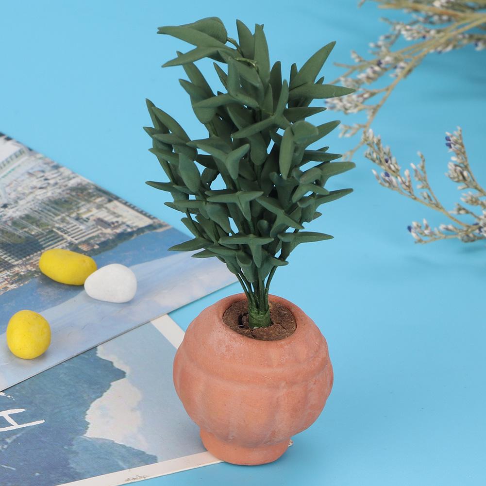 1:12 Миниатюрных Растений Бонсай Для Кукольного Домика Украшения Садовая Комната Декор Аксессуар