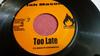 7inch Record JAH MASON - Too Late NONE Minor 7 Flat 5 2005 Spain Reggae, Ska & Dub Used