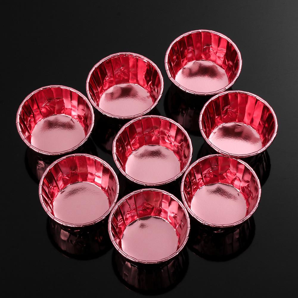 Pastry Tools Gold Silver Coated Cake Paper Cups Cupcake Wrappers Crimping Muffin Cases Baking Mold