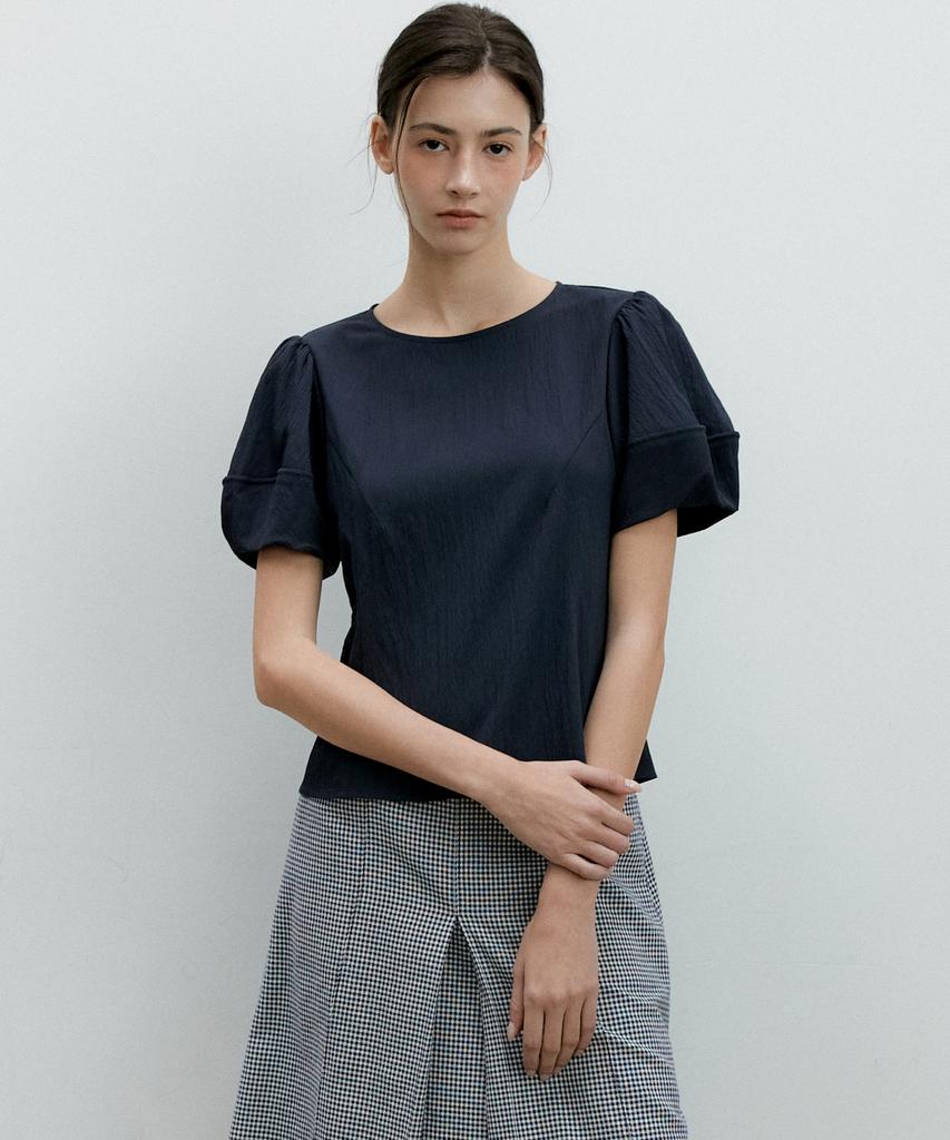 OCTETTE Wringkle Volume Blouse_2Color
