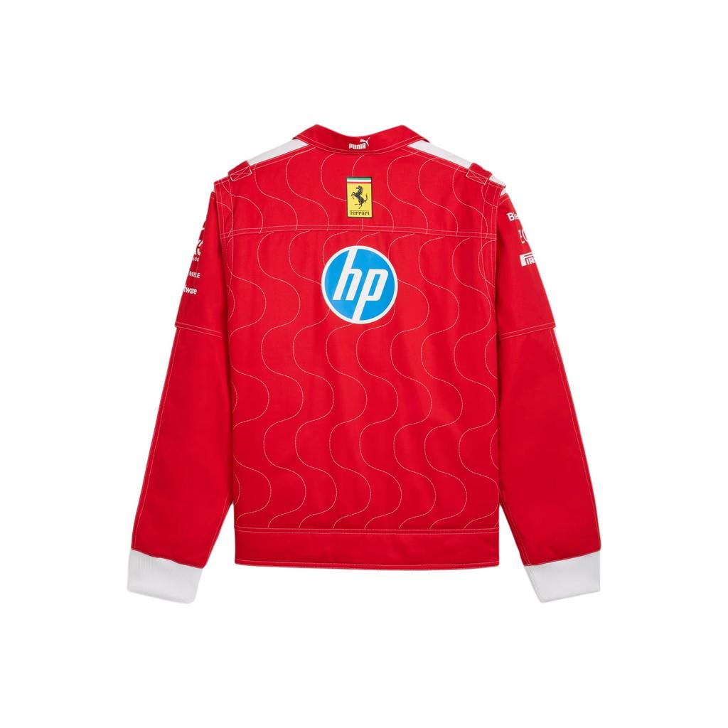 Puma Scuderia Ferrari FW25 Monza Logo Letter Collar Racing Long Sleeve Jacket Men Jacket 713708-01