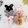Winter Warm Earmuffs Folding Fur Earmuffs Cute Bow Fluffy Ear Warmer Earmuffs Earflap Winter Accesso