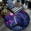 Night Owl Round Area Rug,Carpet Rug for Living Room Bedroom Sofa Playroom Decor,Non-slip Floor Mat