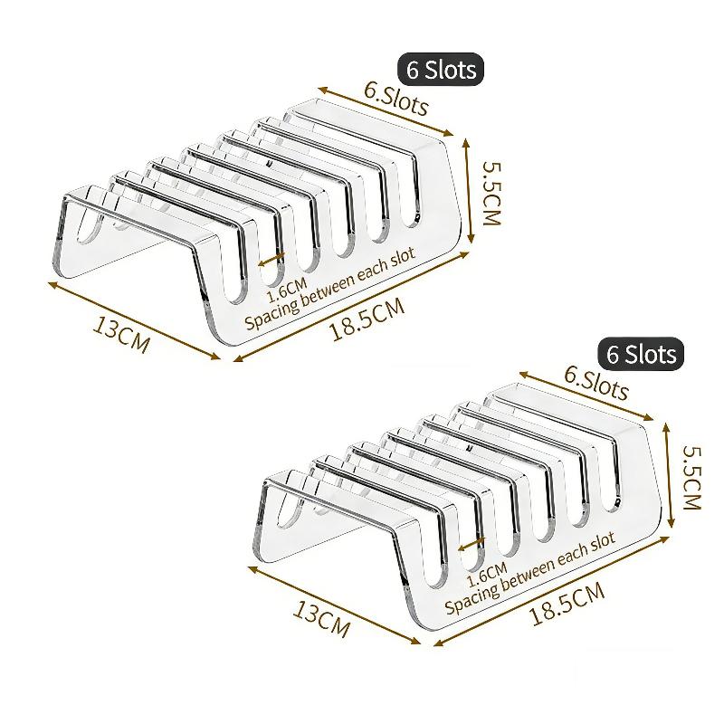 Clear Acrylic CD Display Shelf 2PCS 6 8 Grid Storage Organizer for Home Office Media Collection