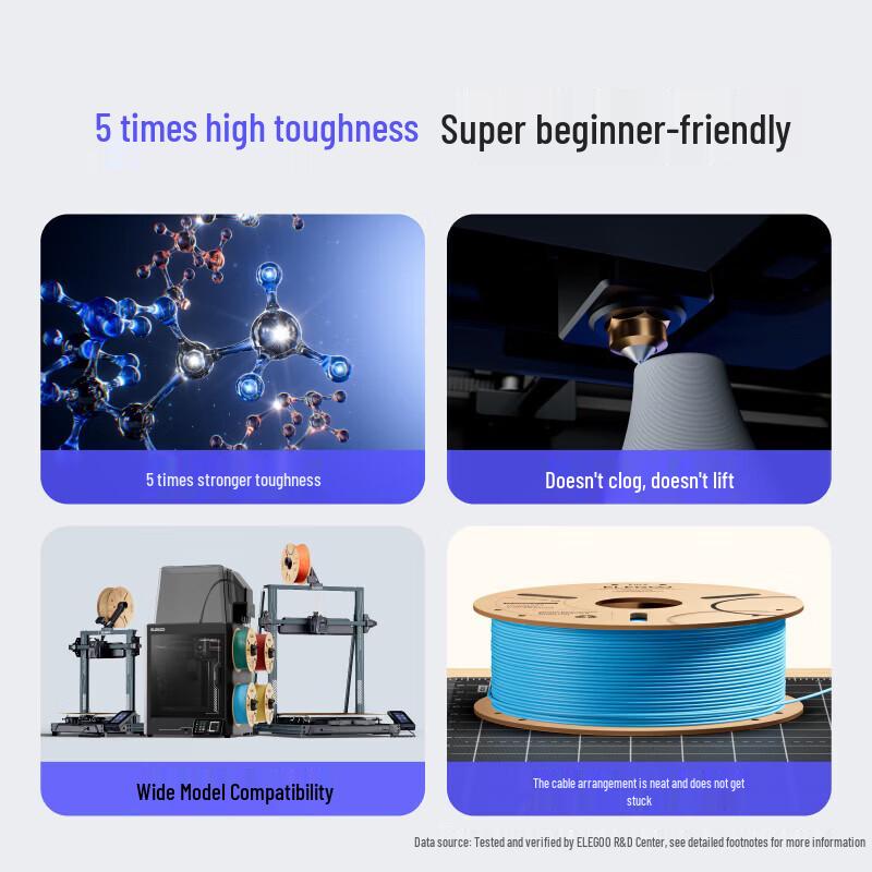 ELEGOO Silk PLA Черно-красный 1,75 мм Филамент для 3D-принтера