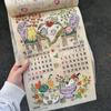 Nepal calendar hand-painted illustration wall calendar Calendar high-value calendar decoration ornaments