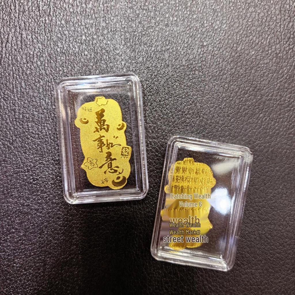 Pure Gold Diamond God of Wealth Pendant with Mobile Phone Sticker - Hot Selling Gift
