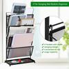 File Organizer Desk Vertical File Folder Holder Standing Mail Organizer Countertop Paper Office Desk Organizer and Accessori