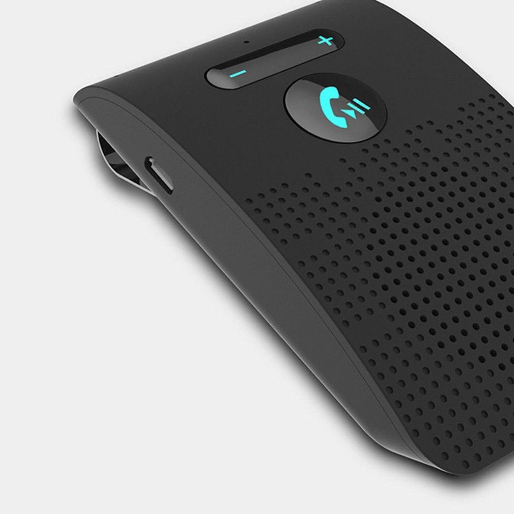 Автомобильный комплект громкой связи Bluetooth 5.0, зажим для солнцезащитного козырька, беспроводной аудиоприемник, громкая связь, музыкальный плеер, двойной микрофон