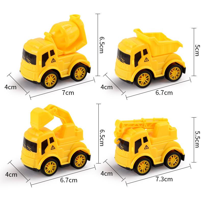 Mini Toys Pull-back Engineering/military/fire Engine vehicles/Sanitation Truck -16pcs