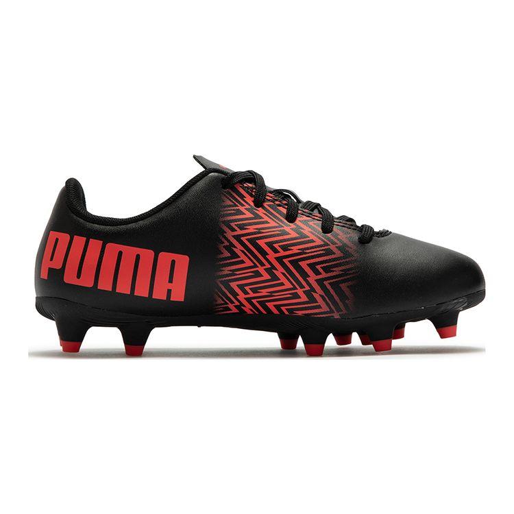 Puma Tacto FG/AG Artificial Grass Round Toe Lace-Up Low Top Kids Football Shoes Kids Football Shoes Black Pink 106310-08