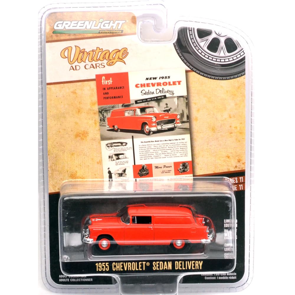 GREENLIGHT SCALE VINTEAGE AD CARS SERIES CHEVROLET SEDAN DELIVERY Greenlight Scale Vintage Ad Cars Series Chevrolet Sedan Delivery 164 11-1955 164