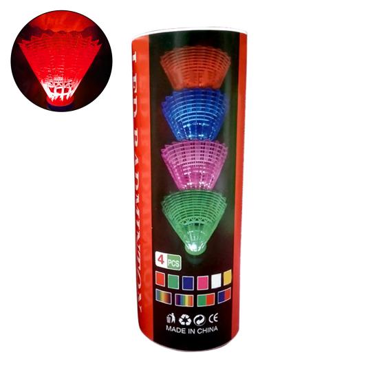 4Pcs/Set Badminton Shuttlecocks Closely Arranged Stable Flying Head Full Round High Speed LED