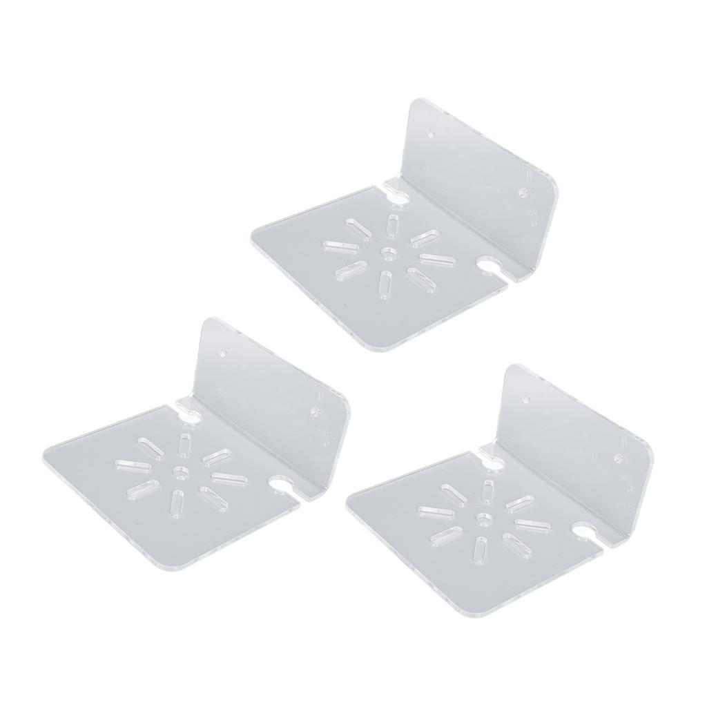 3pcs Acrylic Small Wall Shelf Floating Shelf for Security Cameras Clear Wall Shelves for Security