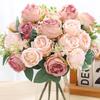 Artificial Flower Home Room Decoration Accessories Wedding Scrapbook Peony Candy Gift Box Arrangement Festival Silk Rose Bouquet