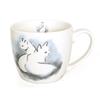 [R6528] - Porcelain Mug 'Cats' Gray White - 100x85 Mm (38 Cl)