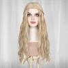 Synthetic Long Blonde Brown Mixed Wavy White Queen Anime Cosplay Wig for Halloween Christmas School Thanksgiving Day