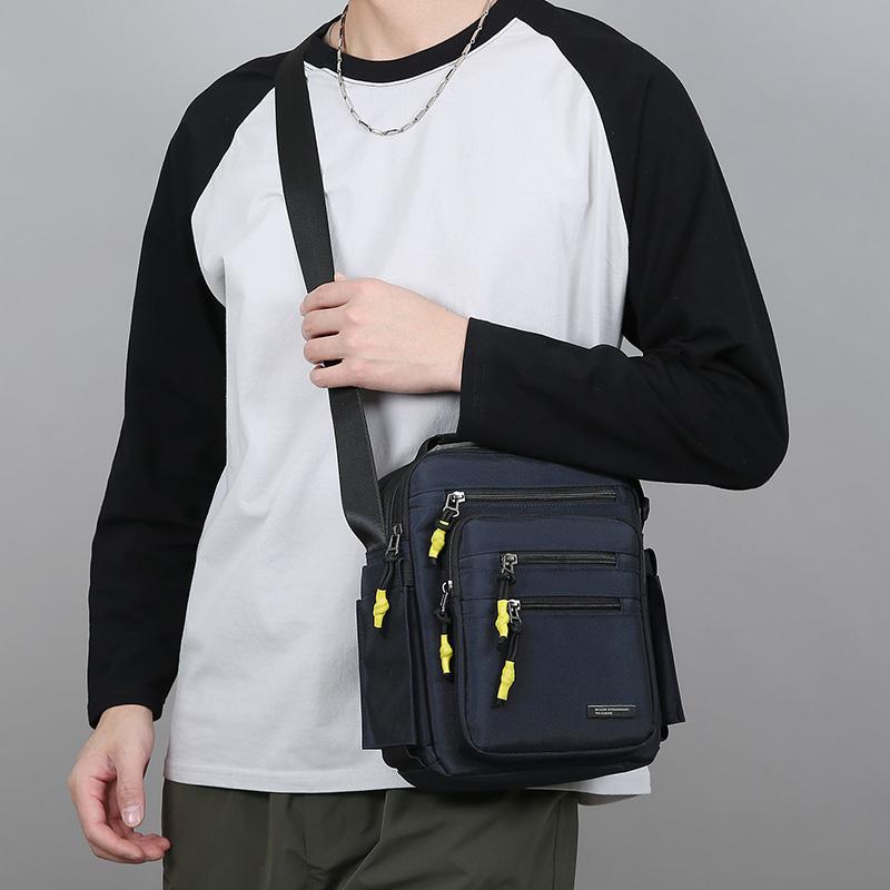 Мужская сумка через плечо из Оксфорда Однолямные сумки Большой объем Хранение Модная Много карманов Для деловых поездок Сумки через плечо Ежедневная сумка