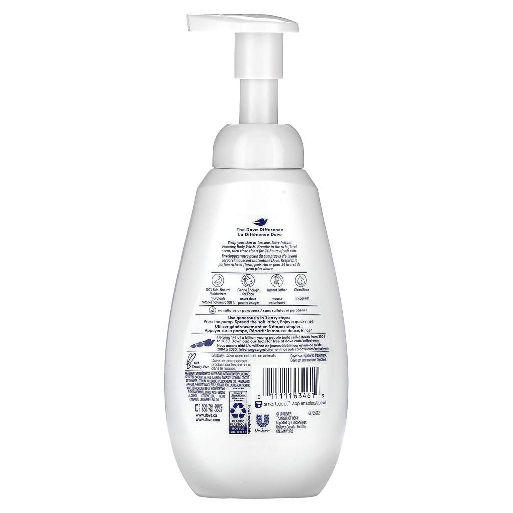 DOVE Foaming Body Wash, Nourishing, 13.5 Fl Oz (400 Ml)