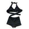 Swimsuit female sexy small breasts gather high waist to cover belly and look thin hot spring split bikini seaside vacation swimsuit